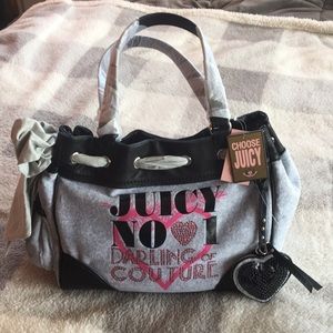 Brand New Juicy Couture Pink, Gray, Black Handbag